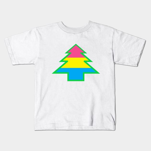 Pansexual/Panromantic Pride: Christmas Tree Kids T-Shirt by DisneyFanatic23